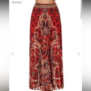Camilla Red and Black Animal Print Maxi Skirt